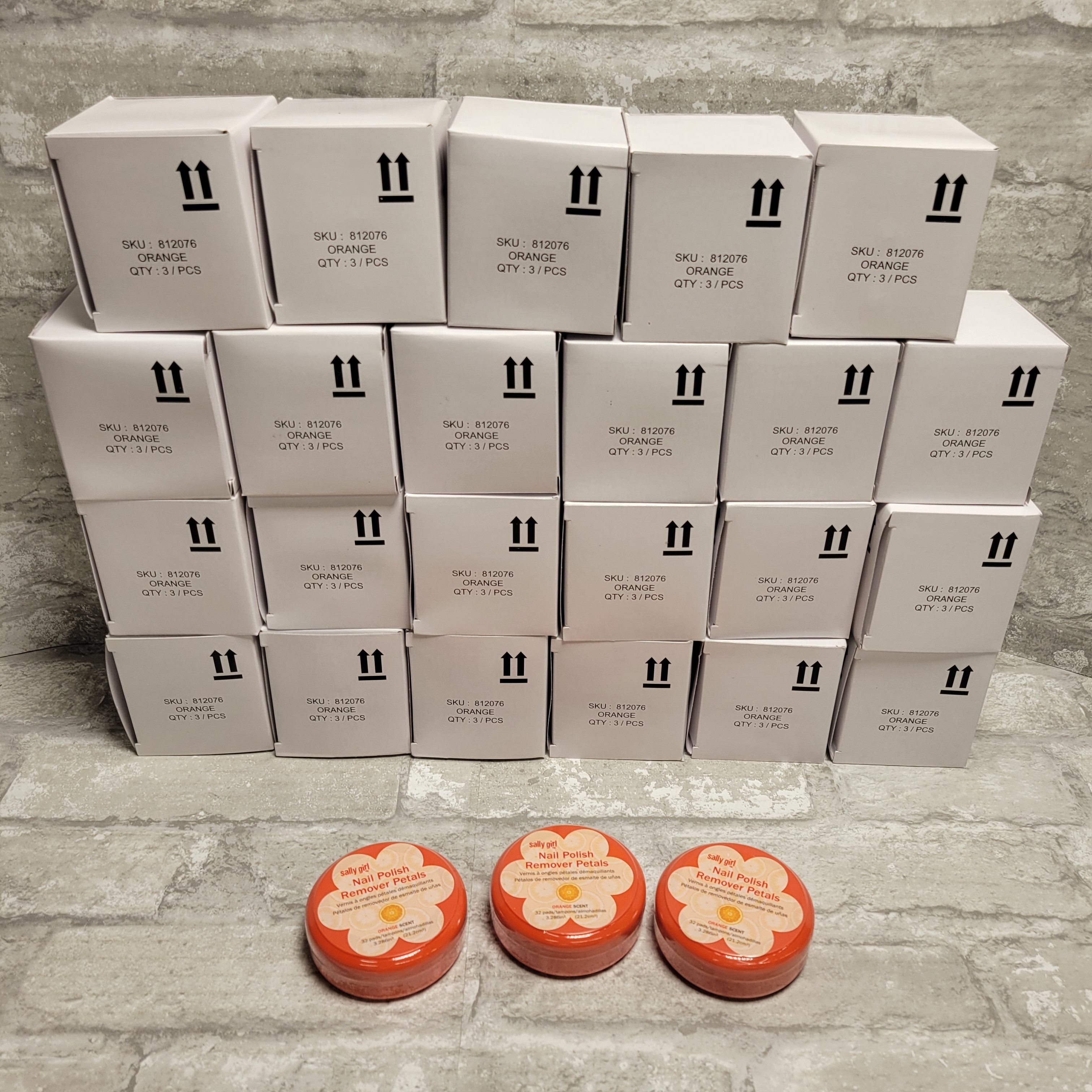 Sally Girl Orange Scent Nail Polish Remover Pads, 72 Units (8060618866926)